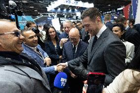 Jordan Bardella and Eric Ciotti visit MILIPOL Paris 2025 - Villepinte