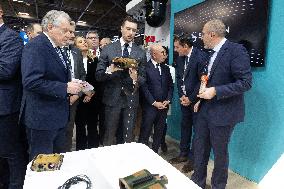 Jordan Bardella and Eric Ciotti visit MILIPOL Paris 2025 - Villepinte