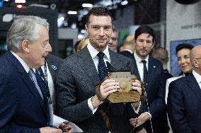 Jordan Bardella and Eric Ciotti visit MILIPOL Paris 2025 - Villepinte