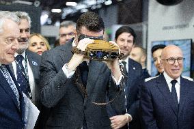 Jordan Bardella and Eric Ciotti visit MILIPOL Paris 2025 - Villepinte