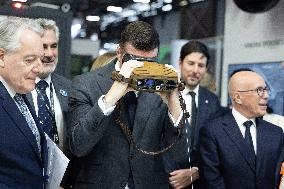 Jordan Bardella and Eric Ciotti visit MILIPOL Paris 2025 - Villepinte