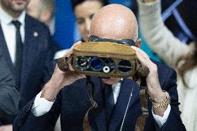 Jordan Bardella and Eric Ciotti visit MILIPOL Paris 2025 - Villepinte