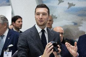 Jordan Bardella and Eric Ciotti visit MILIPOL Paris 2025 - Villepinte