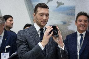 Jordan Bardella and Eric Ciotti visit MILIPOL Paris 2025 - Villepinte