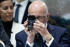 Jordan Bardella and Eric Ciotti visit MILIPOL Paris 2025 - Villepinte