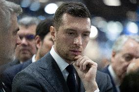 Jordan Bardella and Eric Ciotti visit MILIPOL Paris 2025 - Villepinte