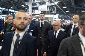Jordan Bardella and Eric Ciotti visit MILIPOL Paris 2025 - Villepinte