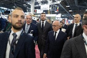 Jordan Bardella and Eric Ciotti visit MILIPOL Paris 2025 - Villepinte