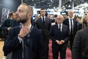 Jordan Bardella and Eric Ciotti visit MILIPOL Paris 2025 - Villepinte