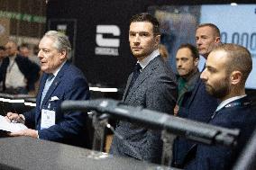 Jordan Bardella and Eric Ciotti visit MILIPOL Paris 2025 - Villepinte