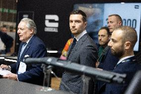 Jordan Bardella and Eric Ciotti visit MILIPOL Paris 2025 - Villepinte