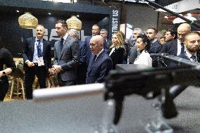 Jordan Bardella and Eric Ciotti visit MILIPOL Paris 2025 - Villepinte