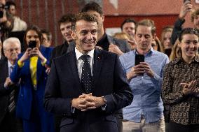Macron Speaks to Readers of La Voix du Nord - Arras