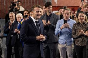 Macron Speaks to Readers of La Voix du Nord - Arras