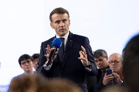 Macron Speaks to Readers of La Voix du Nord - Arras