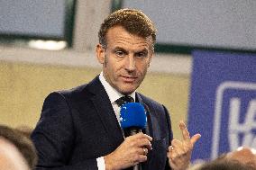 Macron Speaks to Readers of La Voix du Nord - Arras