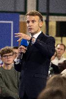 Macron Speaks to Readers of La Voix du Nord - Arras