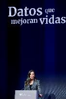 Queen Letizia At Data that improve lives Event - Madrid