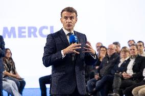 Macron Speaks to Readers of La Voix du Nord - Arras