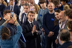 Macron Speaks to Readers of La Voix du Nord - Arras