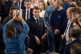 Macron Speaks to Readers of La Voix du Nord - Arras
