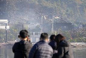 Massive fire in southwestern Japan
