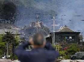 Massive fire in southwestern Japan