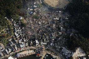Massive fire in southwestern Japan
