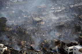 Massive fire in southwestern Japan