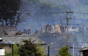 Massive fire in southwestern Japan