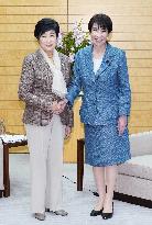 Japan PM Takaichi meets Tokyo Gov. Koike