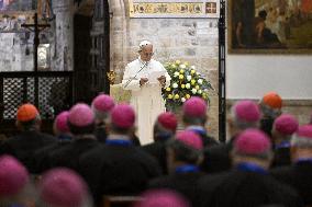 Pope Leo XIV Visits Assisi - Italy