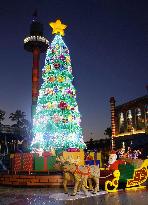 Lego block Christmas tree in Nagoya