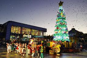 Lego block Christmas tree in Nagoya