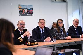 Philippe Tabarot Visits The Saint-Denis Maintenance And Intervention Center