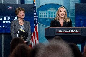Ed. Secretary McMahon, WH Secretary Leavitt Host Press Briefing at White House