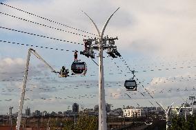 Firefighter evacuation exercice on urban cable car - Limeil-Brevannes