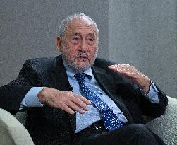 Nobel Laureate Joseph Stiglitz During an Interview - Hong Kong