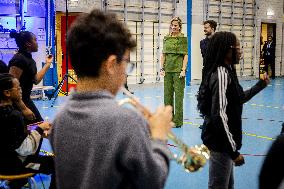 Queen Maxima Visits Mobiel Primary School - Amsterdam