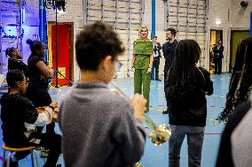 Queen Maxima Visits Mobiel Primary School - Amsterdam