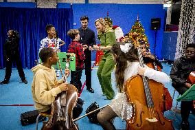 Queen Maxima Visits Mobiel Primary School - Amsterdam