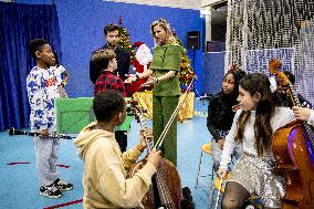 Queen Maxima Visits Mobiel Primary School - Amsterdam
