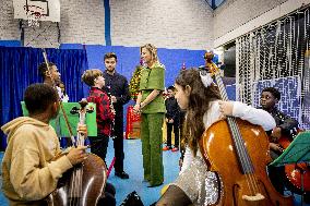 Queen Maxima Visits Mobiel Primary School - Amsterdam