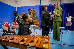 Queen Maxima Visits Mobiel Primary School - Amsterdam
