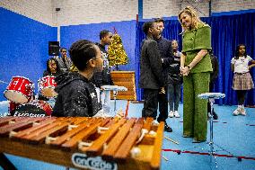 Queen Maxima Visits Mobiel Primary School - Amsterdam