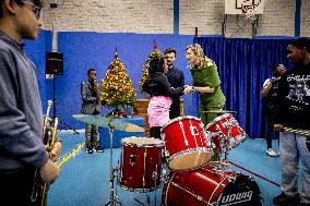 Queen Maxima Visits Mobiel Primary School - Amsterdam