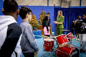 Queen Maxima Visits Mobiel Primary School - Amsterdam