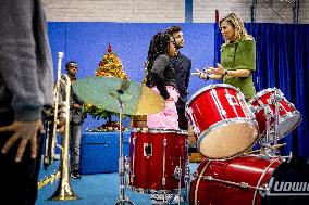 Queen Maxima Visits Mobiel Primary School - Amsterdam