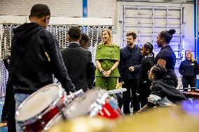 Queen Maxima Visits Mobiel Primary School - Amsterdam