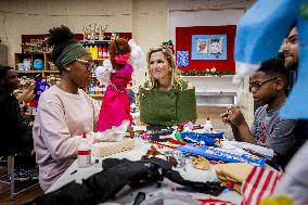Queen Maxima Visits Mobiel Primary School - Amsterdam